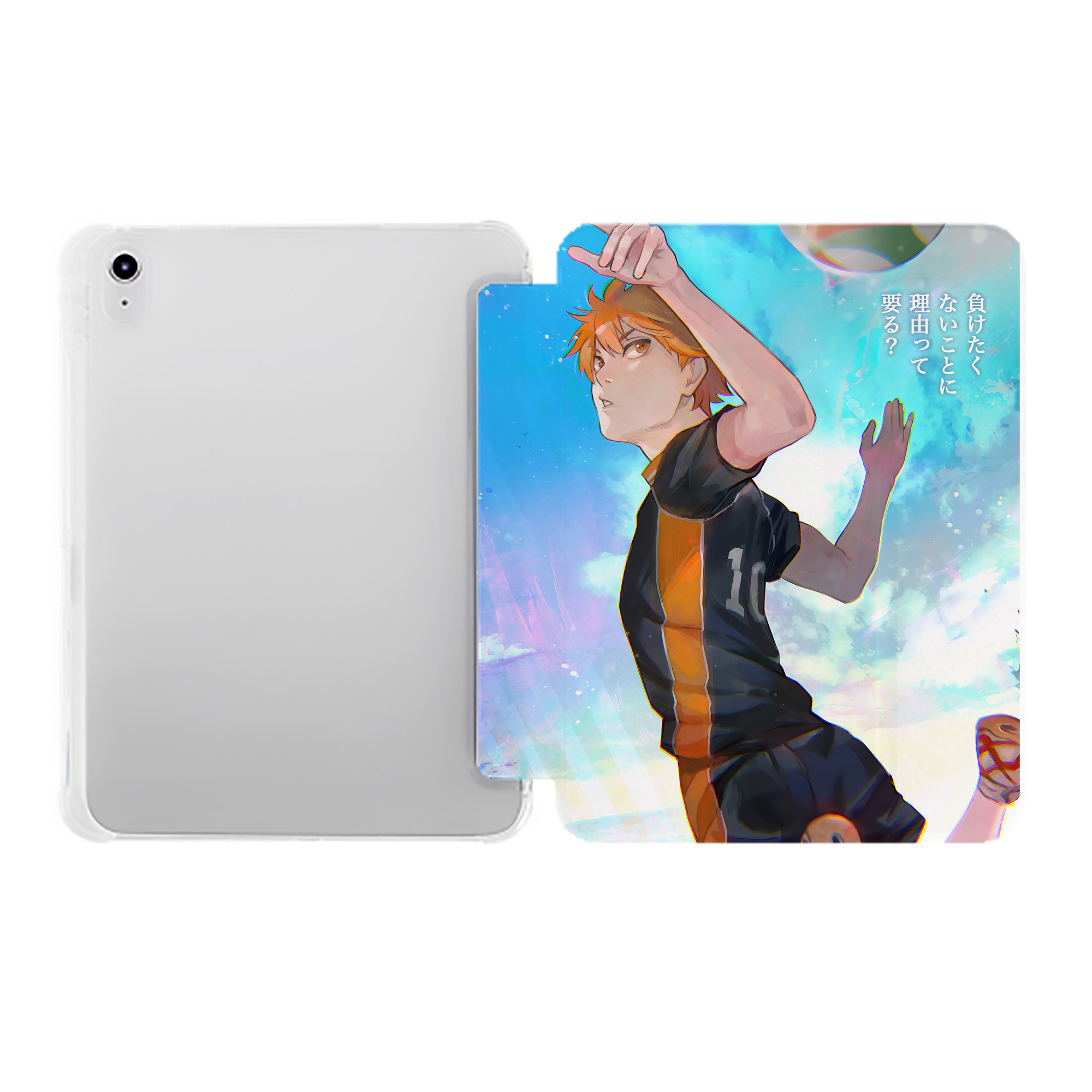 （画像用） ハイキュー!! Haikyu!! IPad ケース ペン収納付き 三つ折りスタンド PUレザー×シリコン 対応機種9.5/10.5/10.9インチ